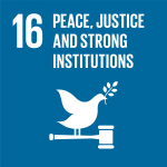 Peace, Justice and Strong Institutions Logo